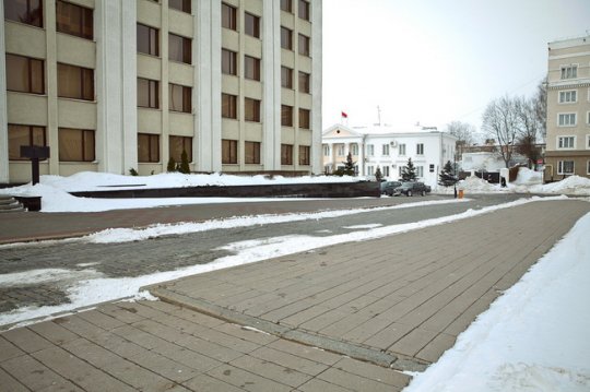 Фоторепортаж: Могилёв расчищают от снега 