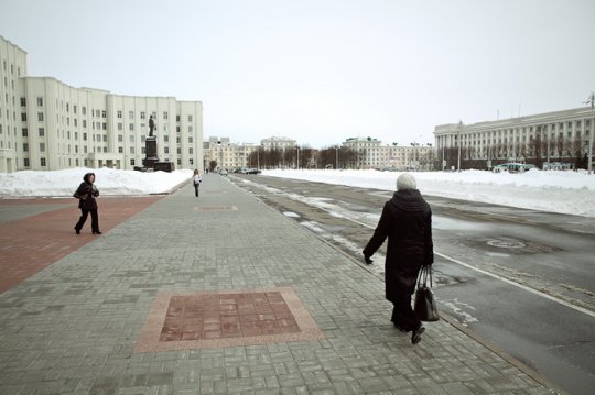 Фоторепортаж: Могилёв расчищают от снега 