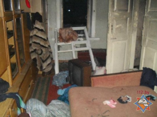 В Бобруйске горел дом: 7 человек эвакуированы, одна госпитализирована