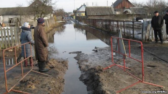 Потоп в Калинковичах (фото, видео)