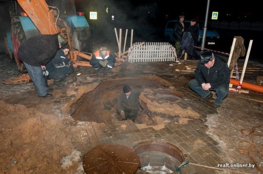 У Горках ізноў новенькая плітка пайшла пад зямлю