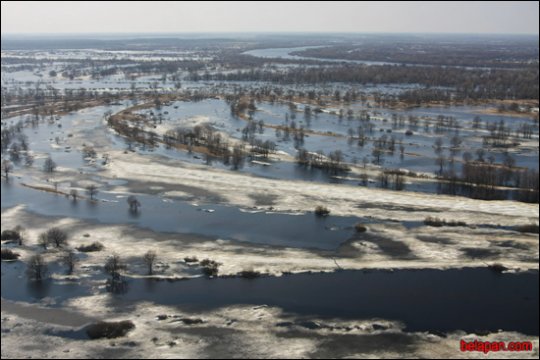 Полесье встречает весну. Паводок на Припяти