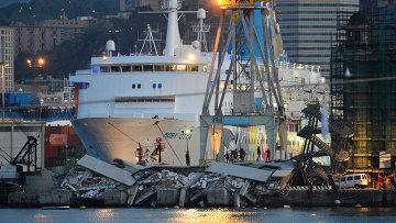 Водолазы обнаружили тело последней жертвы аварии в порту Генуи