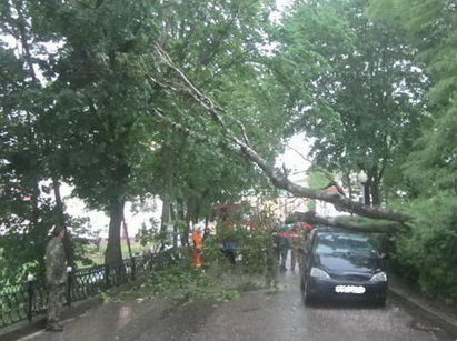 Последствия вчерашней грозы в Гродно