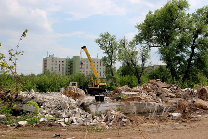 Стройка гипермаркета “Корона” в Гродно идёт полным ходом