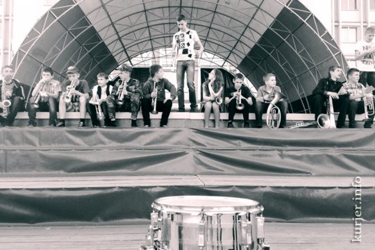 Репетиция оркестра перед 9 Мая