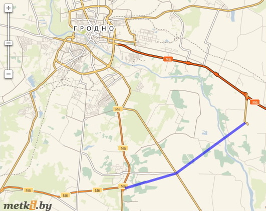 Неофициально уже открыто движение на участке трасы М6 в объезд Гродно