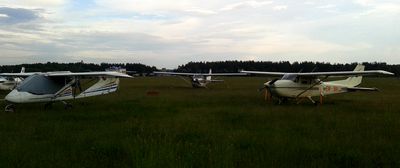Фотофакт. Три “Цессна-172 и один Х-32 “Бекас” в старом аэропорту.