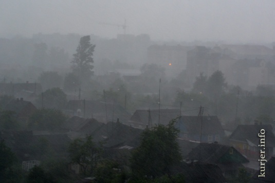 Сильнейший ливень над Слуцком