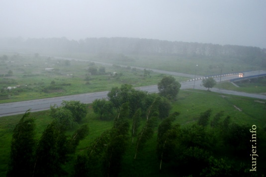 Сильнейший ливень над Слуцком