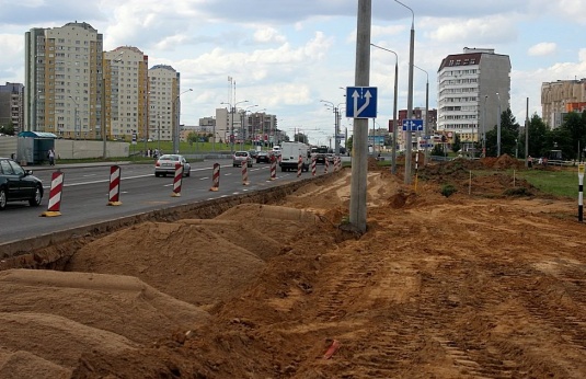 Решаются дорожные проблемы Вишневца: начались работы на развязке пересечений проспектов Купалы и Клецкова в Гродно