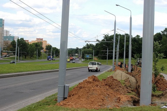 Решаются дорожные проблемы Вишневца: начались работы на развязке пересечений проспектов Купалы и Клецкова в Гродно