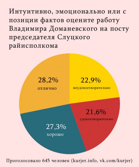 Как случчане оценили работу Владимира Доманевского