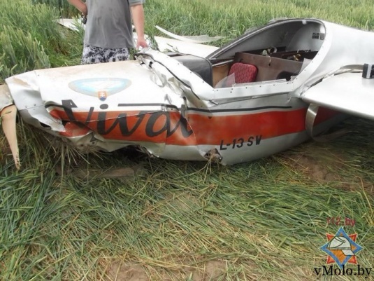 Близ деревни Брусковщина упал мотопланер