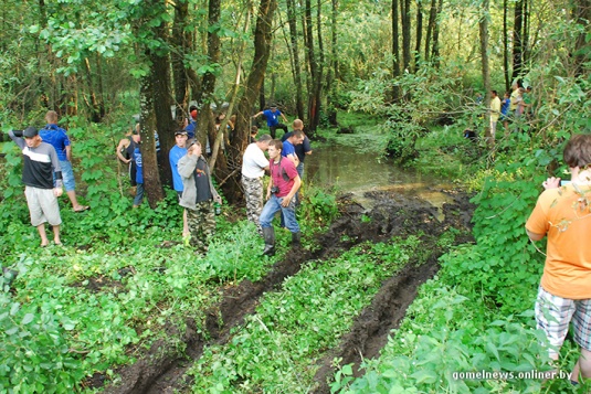 В болотах под Калинковичами внедорожники устроили гонки на выживание (фото)