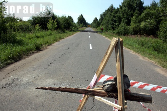 Дорогу к «Агрокомбинату Восход» перегородили из-за африканской чумы
