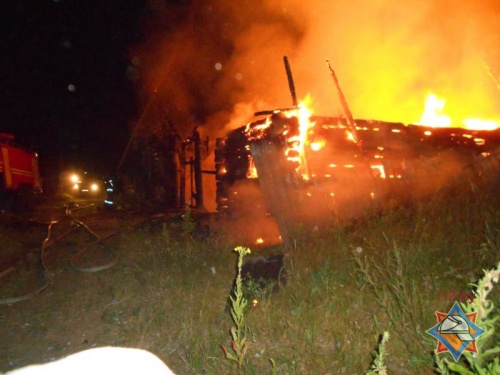 На пожаре в Рогачёвском районе погиб хозяин дома (фото, видео)