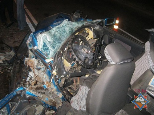 В Пинске столкнулись Hyundai и Citroen. Один человек погиб