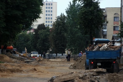 Фоторепортаж: реконструкция улицы Буденного в Гродно