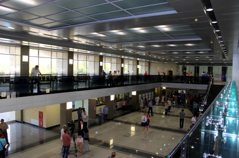 Фоторепортаж: на железнодорожном вокзале Гродно после реконструкции открылся зал ожидания