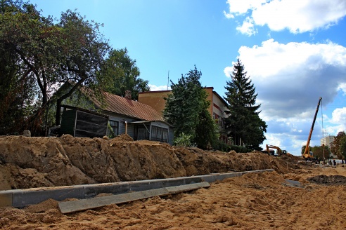 До запланированного открытия улицы Буденного в Гродно остается неделя