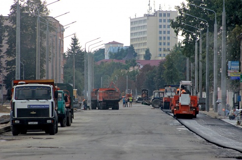 Фоторепортаж: сроки сдачи улицы Буденного в Гродно смещены