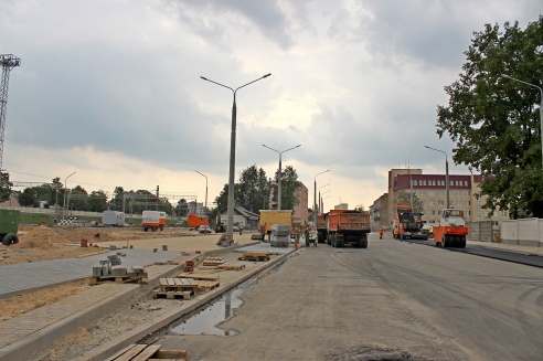 Фоторепортаж: сроки сдачи улицы Буденного в Гродно смещены