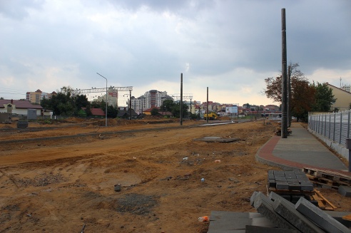 Фоторепортаж: сроки сдачи улицы Буденного в Гродно смещены
