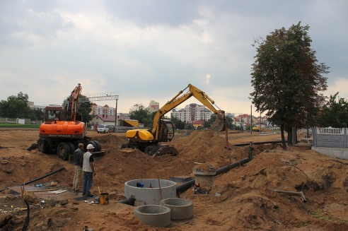 Фоторепортаж: сроки сдачи улицы Буденного в Гродно смещены