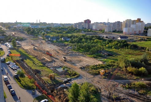 C понедельника часть улицы Курчатова закроют на шесть дней. Фото строящейся перемычки