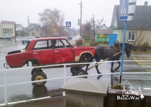 Незвычайны транспарт у Браславе