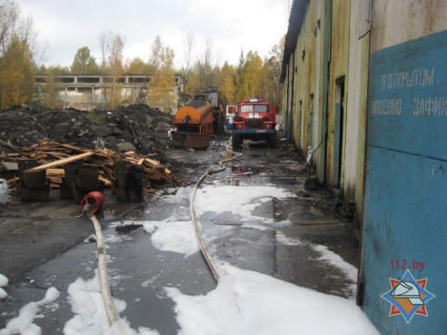В Петриковском районе на пожаре в бывшей воинской части пострадали два человека (фото)