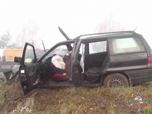 В Светлогорском районе столкнулись «Опель» и «Пежо»: двух человек деблокировали, автомобили превратились в груду металла (фото)