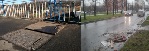 Ливнёвки в парке Горького остались без решёток