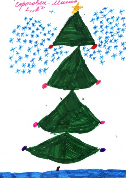 Новогодние рисунки наших детей