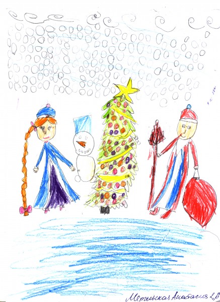 Новогодние рисунки наших детей