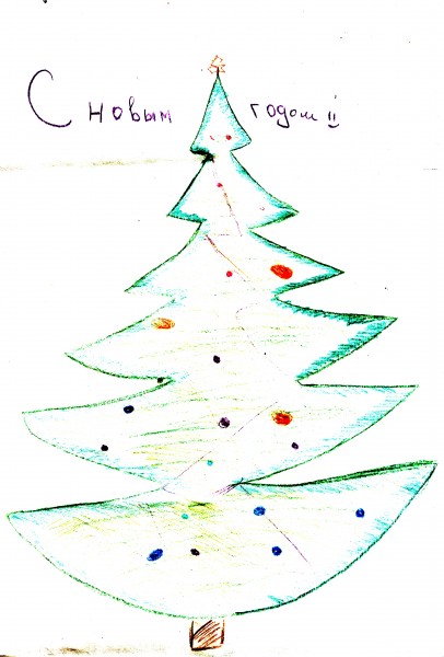 Новогодние рисунки наших детей