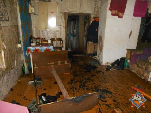 В Калинковичском районе на пожаре погиб мужчина (фото)