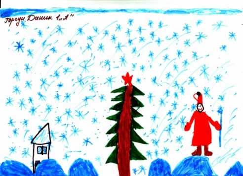 Новогодние рисунки наших детей