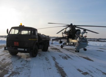 Экипажи Ми-24 181-й боевой вертолетной базы перебазировались на аэродром Бобруйск