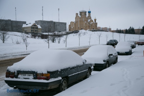 У Ваўкавыск прыйшла зіма (фота)