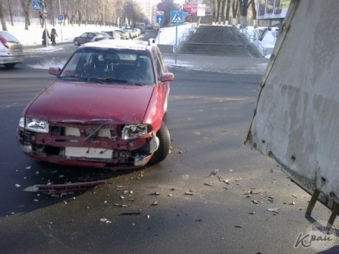 Авария в центре