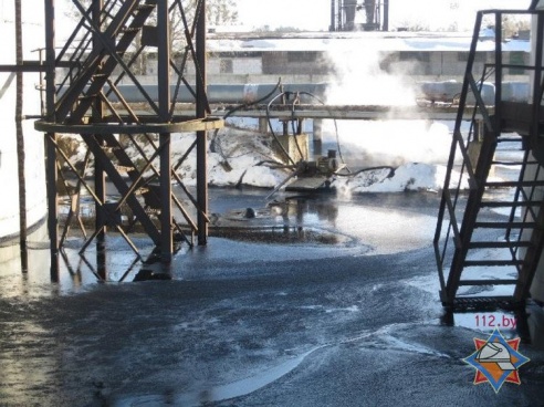 В Пинске на территории мини-ТЭЦ произошла утечка мазута