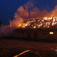 В Красносельском горели хозпостройки