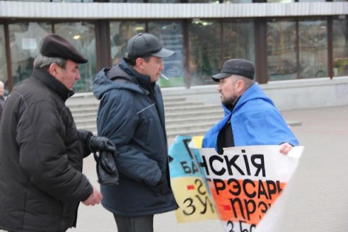 Баранавіцкі актывіст правёў адзіночны пікет салідарнасці з украінскім народам