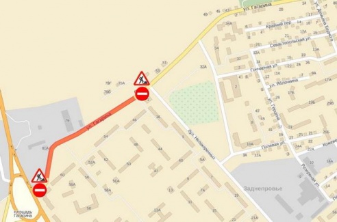 В Могилёве на два дня перекроют движение по улице Гагарина