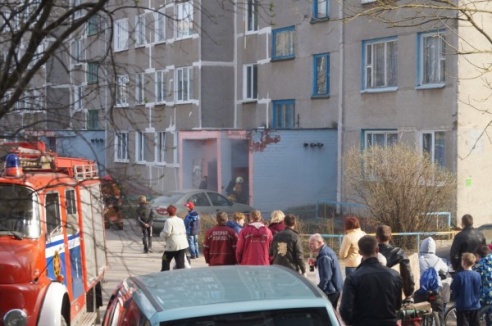 Пожар в мусоропроводе