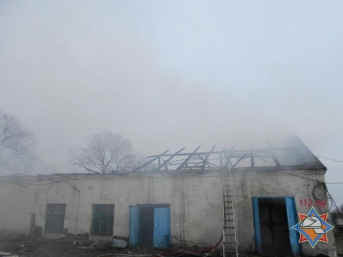 Агроном покурил и сжег кровлю здания на ферме (фото)