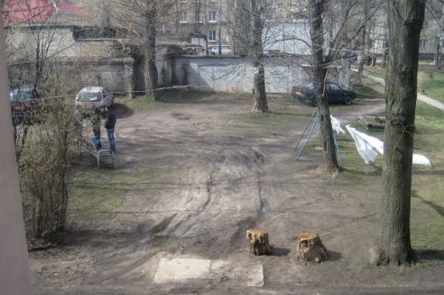 Неизвестный прокалывает шины во дворе в центре Могилёва