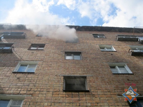 На пожаре спасен житель Пинска